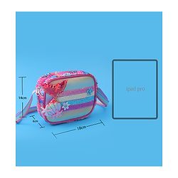 Babyhug Sling Bag with Starfish Applique & Sequin Detailing - Pink