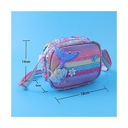 Babyhug Sling Bag with Starfish Applique & Sequin Detailing - Pink