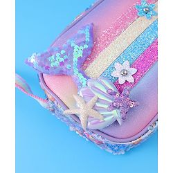 Babyhug Sling Bag with Starfish Applique & Sequin Detailing - Pink