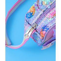 Babyhug Sling Bag with Starfish Applique & Sequin Detailing - Pink