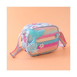 Babyhug Sling Bag with Starfish Applique & Sequin Detailing - Pink