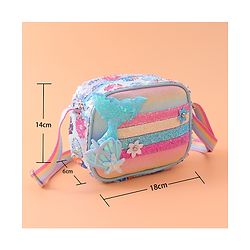 Babyhug Sling Bag with Starfish Applique & Sequin Detailing - Pink
