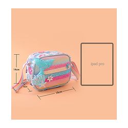 Babyhug Sling Bag with Starfish Applique & Sequin Detailing - Pink