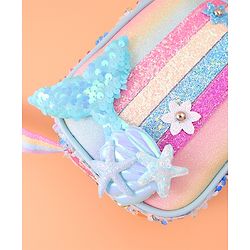 Babyhug Sling Bag with Starfish Applique & Sequin Detailing - Pink