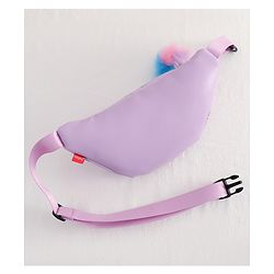 Babyhug Unicorn Print Multipurpose Chest Bag with Adjustable Straps Purple - Height 14 cm