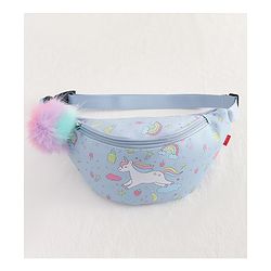 Babyhug Unicorn Print Multipurpose Chest Bag with Adjustable Straps Purple - Height 14 cm