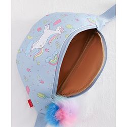 Babyhug Unicorn Print Multipurpose Chest Bag with Adjustable Straps Purple - Height 14 cm