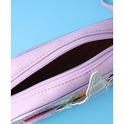 Babyhug Sling Bag With Floral Applique Free Size - Purple