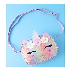 Babyhug Sling Bag With Floral Applique Free Size - Purple