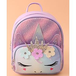 Babyhug Kitty Fashion Backpack Free Size - Purple