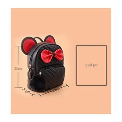 Babyhug Bow Applique Fashion Backpack - Black