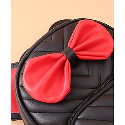 Babyhug Bow Applique Fashion Backpack - Black