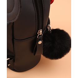 Babyhug Bow Applique Fashion Backpack - Black