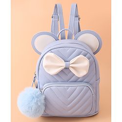 Babyhug Bow Applique Fashion Backpack - Black