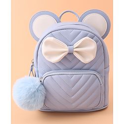 Babyhug Bow Applique Fashion Backpack - Black