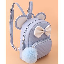 Babyhug Bow Applique Fashion Backpack - Black