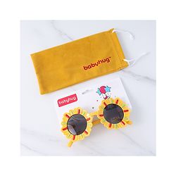 Babyhug Sunglasses with Flower Frame  Free Size - Yellow