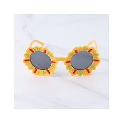 Babyhug Sunglasses with Flower Frame  Free Size - Yellow