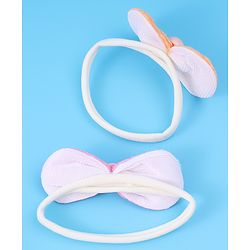 Babyhug Headbands with Bow Applique Pack of 3 Free Size - Blue Pink & Orange