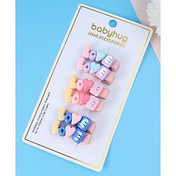 Babyhug Hair Pins And Clips with Love Applique Pack of 6 Free Size - Multicolor