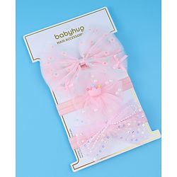 Babyhug Headbands With Bow Applique Pack Of 3 - Pink