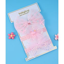 Babyhug Headbands With Bow Applique Pack Of 3 - Pink