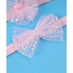 Babyhug Headbands With Bow Applique Pack Of 3 - Pink