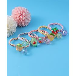 Babyhug Free Size Rubber Bands & Scrunchies Sets with Applique Pack of 5 - Multicolor