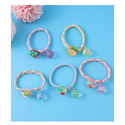 Babyhug Free Size Rubber Bands & Scrunchies Sets with Applique Pack of 5 - Multicolor