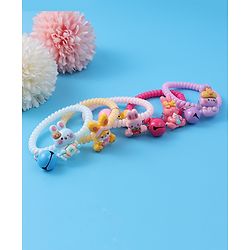 Babyhug Free Size Rubber Bands & Scrunchies Sets with Applique Pack of 5 - Multicolor