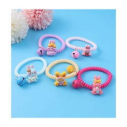 Babyhug Free Size Rubber Bands & Scrunchies Sets with Applique Pack of 5 - Multicolor