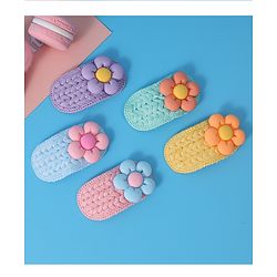 Babyhug Hair Pins And Snap Clips With Floral Applique Pack of 5 - Multicolour