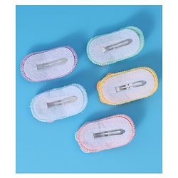 Babyhug Hair Pins And Snap Clips With Floral Applique Pack of 5 - Multicolour