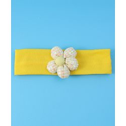 Babyhug Free Size Headbands With Floral Applique Pack of 3 - Pink & Yellow