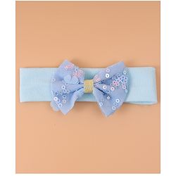 Pine Kids Free Size Headbands With Sequins Bow Applique Pack of 3 - Pink Blue & Purple
