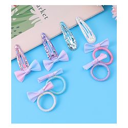 Babyhug Hair Accessories Combo Set with Bow Applique Free Size - Multicolor