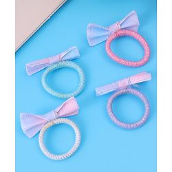 Babyhug Hair Accessories Combo Set with Bow Applique Free Size - Multicolor