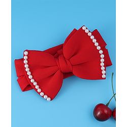 Babyhug Free Size Headband with Bow Applique - Pink