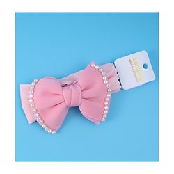 Babyhug Free Size Headband with Bow Applique - Pink