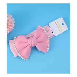 Babyhug Free Size Headband with Bow Applique - Pink
