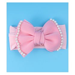 Babyhug Free Size Headband with Bow Applique - Pink