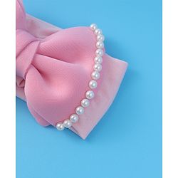 Babyhug Free Size Headband with Bow Applique - Pink