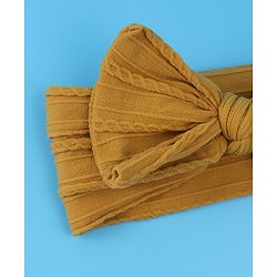Babyhug Free Size Headband with Bow Applique - Yellow