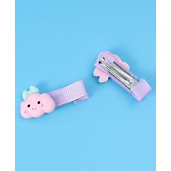 Babyhug Free Size Bow & Butterfly Clips Pack of 3 - Purple