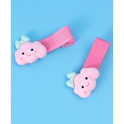 Babyhug Free Size Bow & Butterfly Clips Pack of 3 - Purple