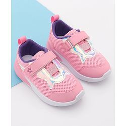 Cute Walk by Babyhug Velcro Closure Sneakers - Light Pink