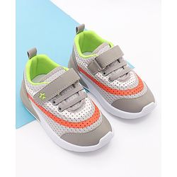 Cute Walk by Babyhug Sneakers with Lace Up Closure - Grey