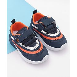 Cute Walk by Babyhug Sneakers with Lace Up Closure - Navy Blue