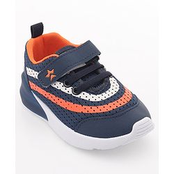 Cute Walk by Babyhug Sneakers with Lace Up Closure - Navy Blue