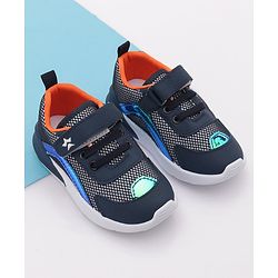 Cute Walk by Babyhug Slip On Sneakers with Velcro Closure - Navy Blue